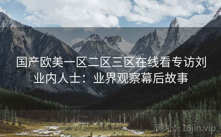 国产欧美一区二区三区在线看专访刘业内人士：业界观察幕后故事