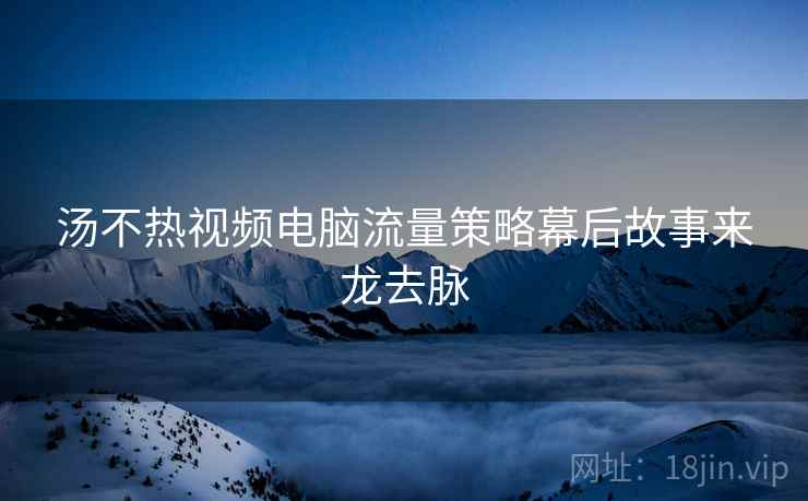 汤不热视频电脑流量策略幕后故事来龙去脉