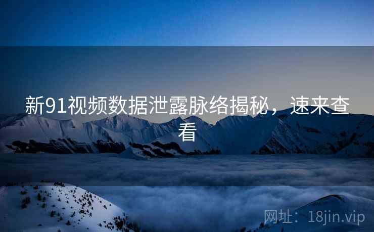 新91视频数据泄露脉络揭秘，速来查看