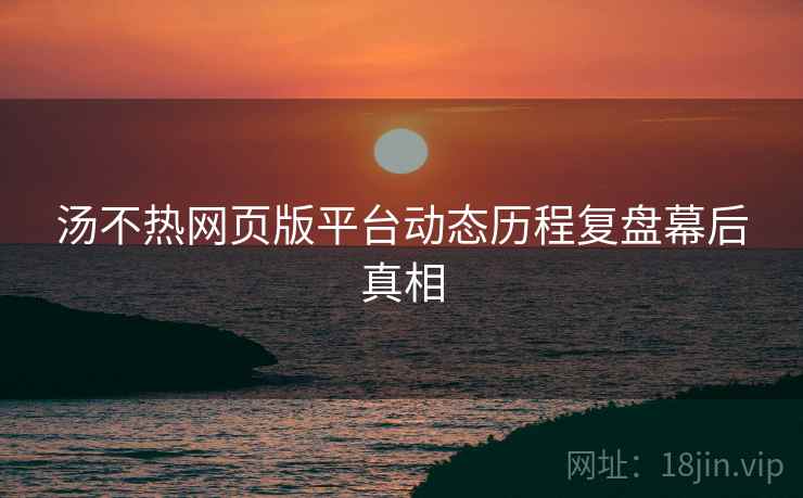 汤不热网页版平台动态历程复盘幕后真相